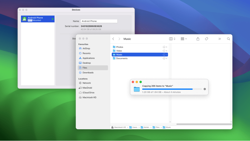 MacDroid makes transferring music as simple as possible MacDroid makes transferring music as simple as possible